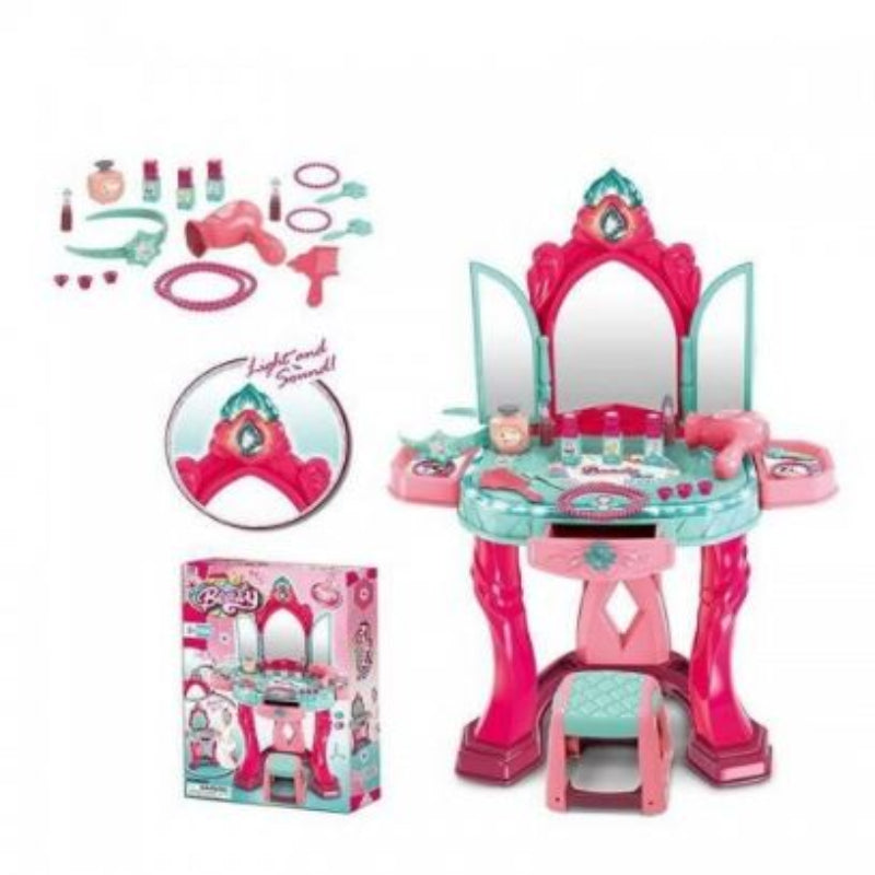 Beauty Angel Vanity mirror Dressing Table with mirror anf makeup accessories Gift Toy