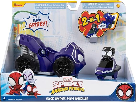 Spidey n Friends Feature Vehicle Black Panther 2 in 1 Patroller
