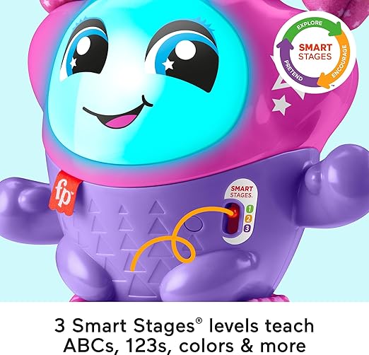 Fisher-Price Baby & Toddler Learning Toy DJ Bouncin’ Star with Music Lights & Bouncing Action