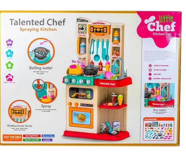 Little Chef - Talented Chef Spraying Kitchen Toy Set 65 Pieces - 922-115