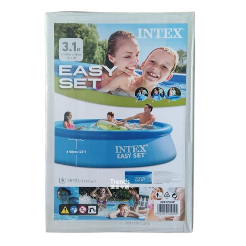 Intex 28120 10'x30" Easy Set Inflatable Swimming Pool Retail Outdoor Kids Large Round Family Swimming Pool