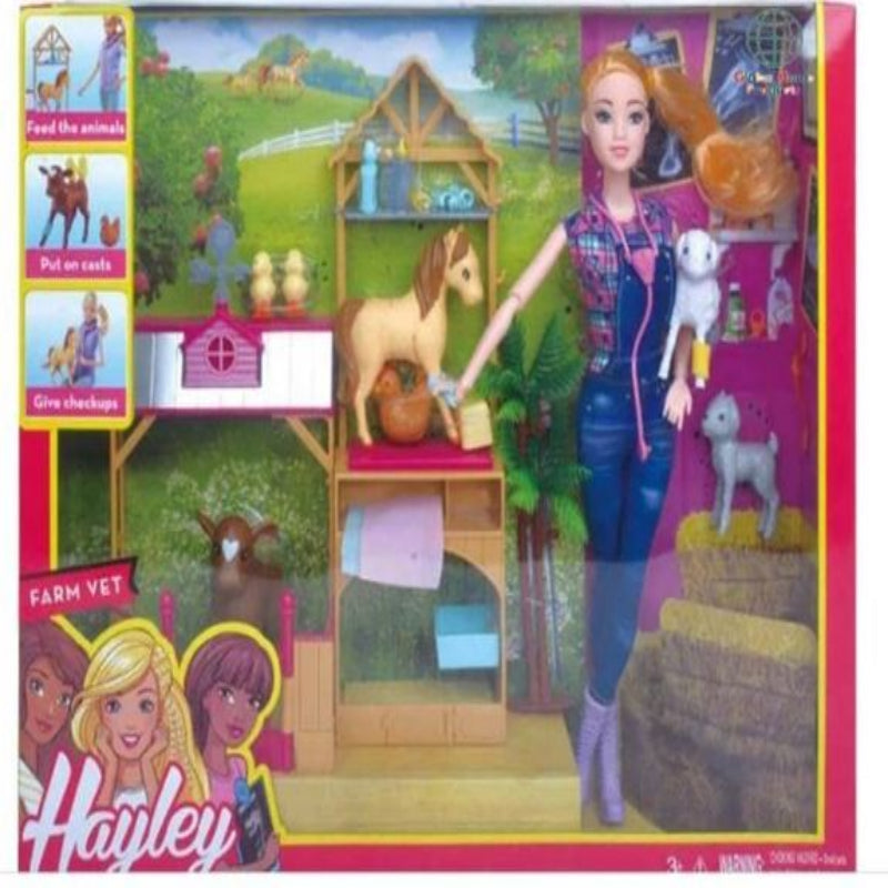 DOLL SET HAYLEY GIRL RANCH DOCTOR TOY FARM