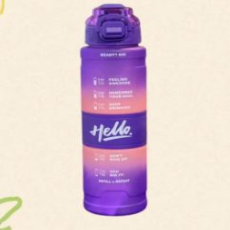 Sports Water Bottles Leak Proof Portable Drinking Bottle Modern Durable Gym Fitness Bottle with Strap, BPA Free