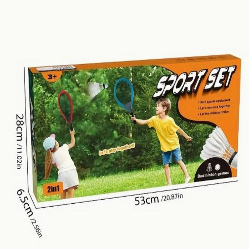 Tennis Trainer with Tennis Bounce Ball And Practice Ropes for children, Suitable for Indoor Outdoor Tennis Training.2in 1 Badminton for children, tennis trainers for kids.