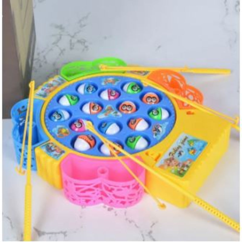 Electric Musical Lightning Battery Operated Fishing Toy Game Set