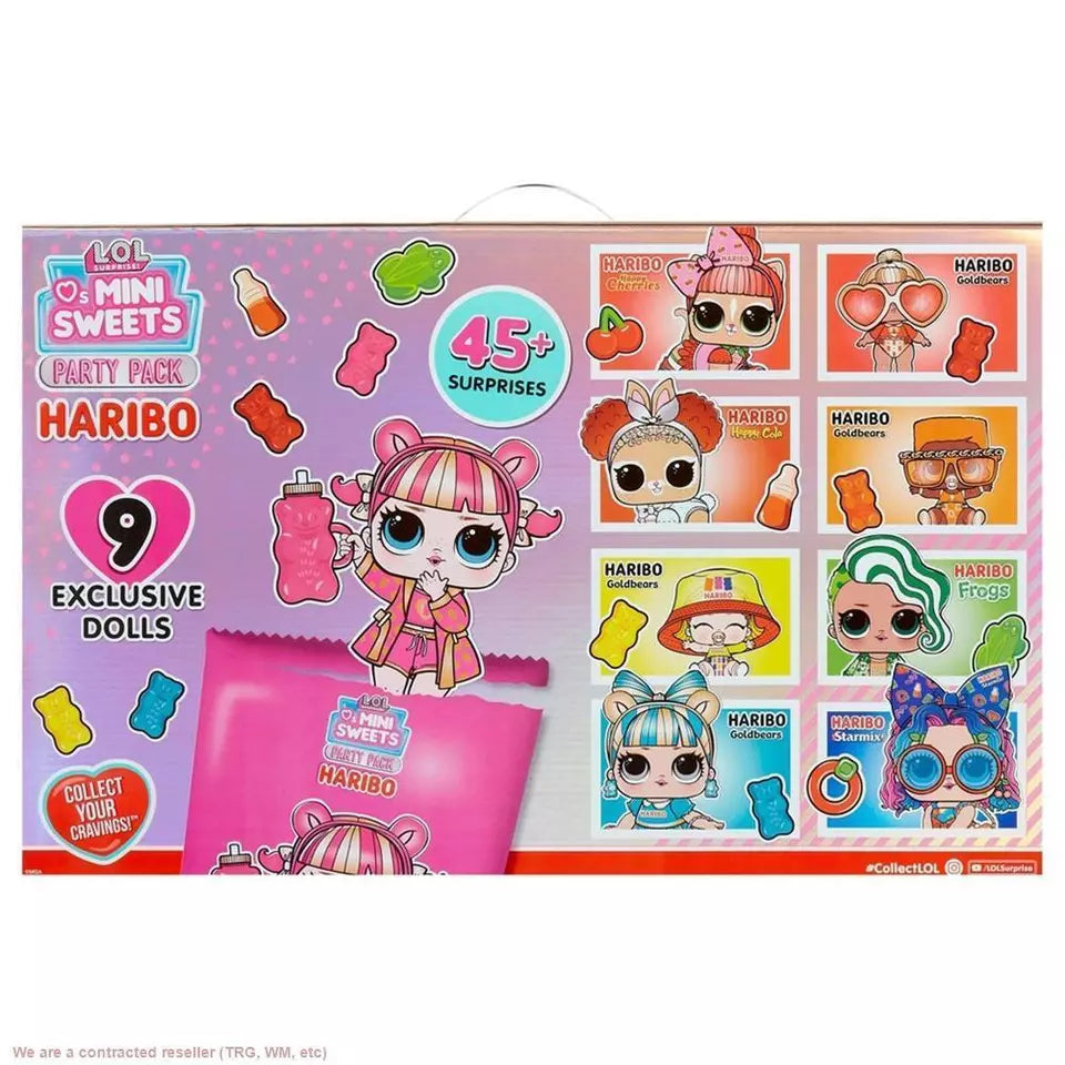 L.O.L. Surprise! Loves Mini Sweets X HARIBO Party Pack with 9 Dolls, 45+