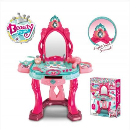 Beauty Angel Vanity mirror Dressing Table with mirror anf makeup accessories Gift Toy