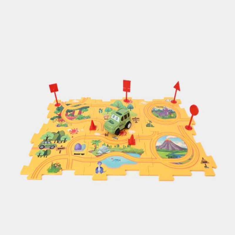 13 Pcs Rail Car Puzzle Play Set For Kids