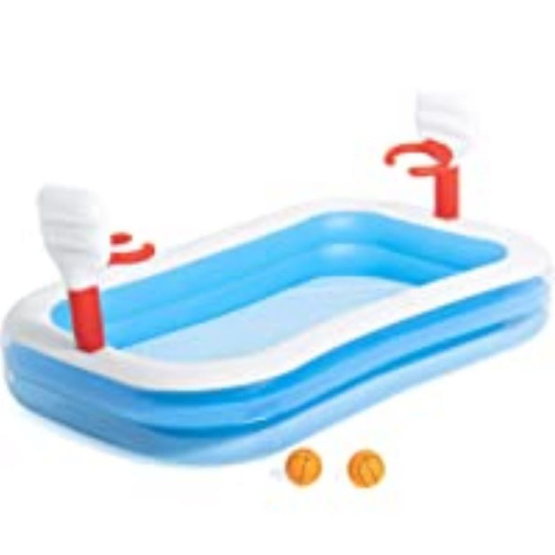 BESTWAY Basketball Play Above Ground Pool For Kids 8ft 3in x 5ft 60in x 3ft 6in
