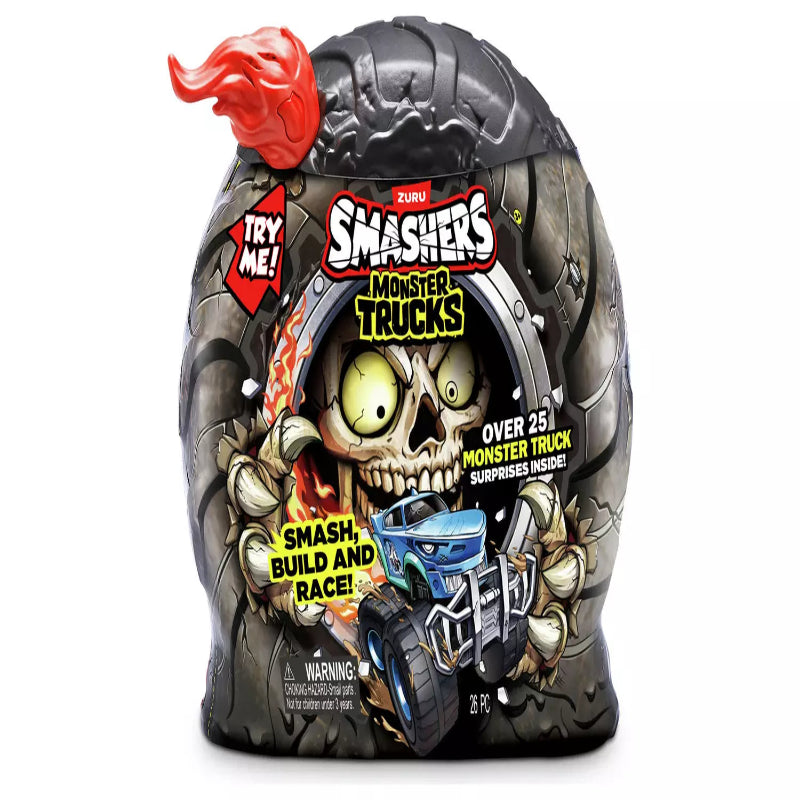 Smashers Monster Wheels RED Flame Mystery Pack [Over 25 Monster Trucks Surprises!]