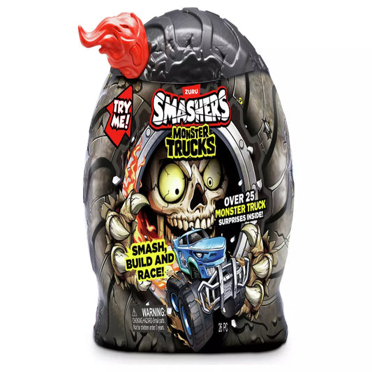 Smashers Monster Wheels RED Flame Mystery Pack [Over 25 Monster Trucks Surprises!]