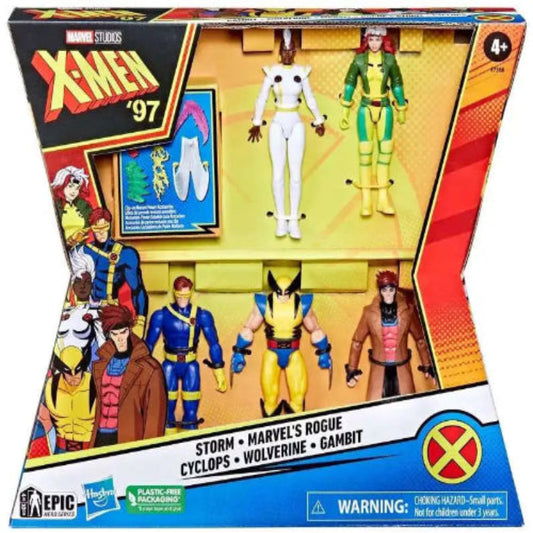 Marvel X-Men 97 Storm, Rogue, Cyclops, Wolverine & Gambit Exclusive Action Figure 5-Pack