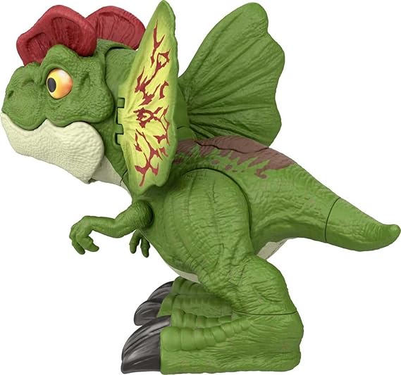 Mattel Jurassic World Uncaged Dinosaur Toy, Fierce Launchin Dilophosaurus Figure
