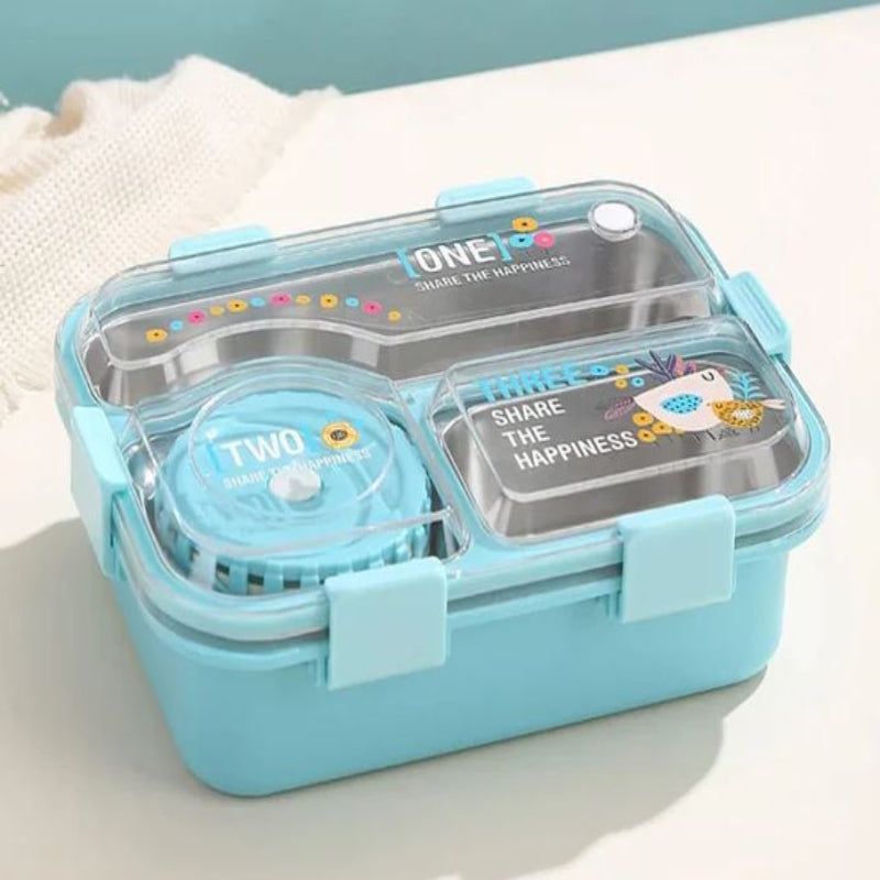 2-Compartment Stainless Steel Bento Lunch Box