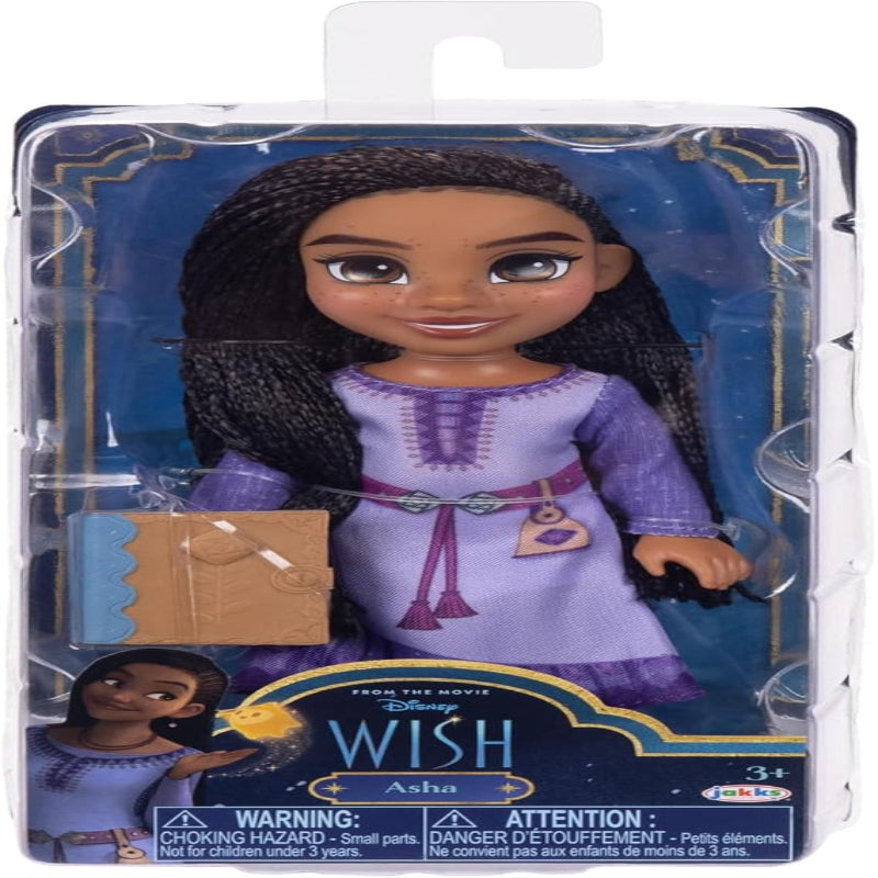 Disney Wish Asha Petite Doll 6 Inches Tall, Pocket Size with Authentic Movie Fashions