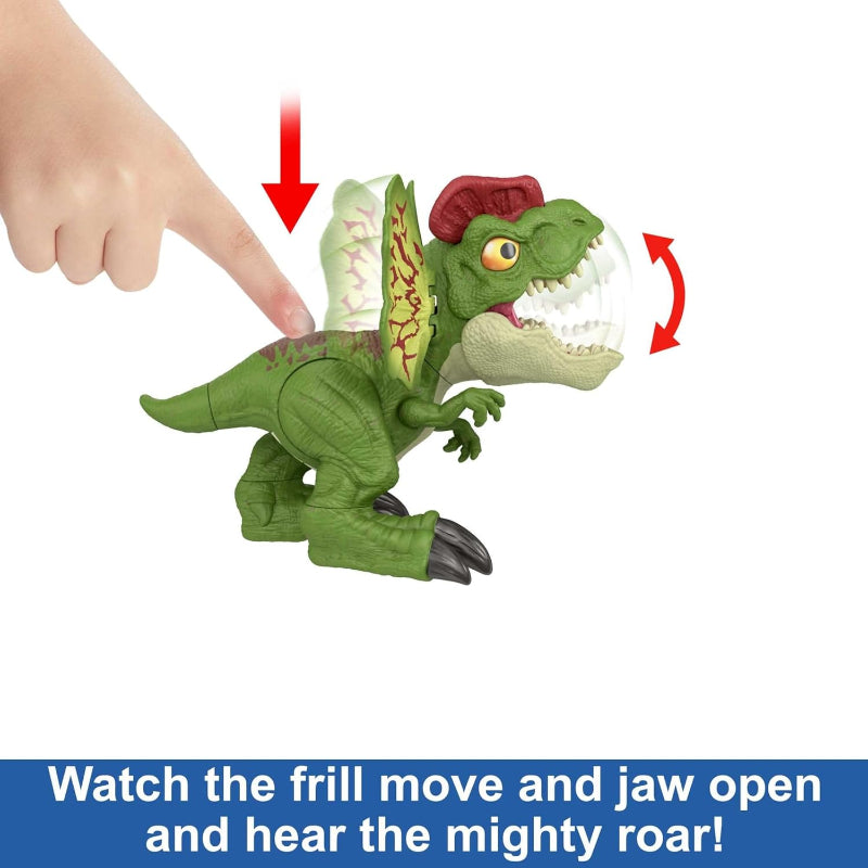 Jurassic World Dinosaur Sound Toy, Uncaged Fierce Launchin Dilophosaurus w/sound