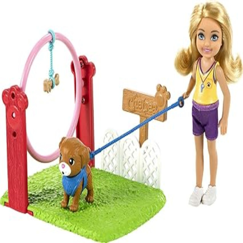 Barbie Chelsea Can Be Doll & Dog Trainer Playset with 6 inch DollBarbie Chelsea Can Be Doll & Dog Trainer Playset with 6 inch Doll