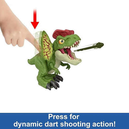 Mattel Jurassic World Uncaged Dinosaur Toy, Fierce Launchin Dilophosaurus Figure