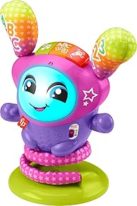 Fisher-Price Baby & Toddler Learning Toy DJ Bouncin’ Star with Music Lights & Bouncing Action