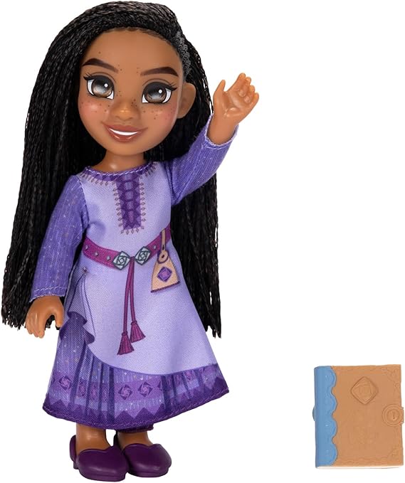 Disney Wish Asha Petite Doll 6 Inches Tall, Pocket Size with Authentic Movie Fashions