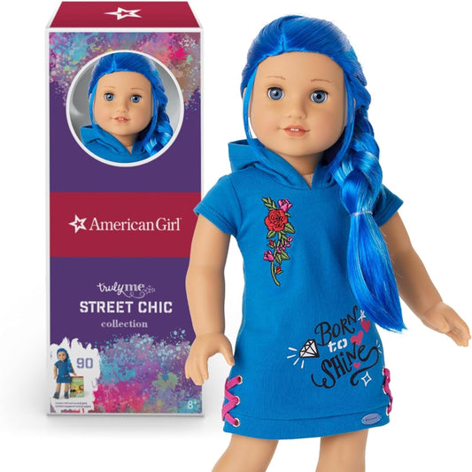 American Girl Truly Me 18-Inch Doll #90 With Blue Eyes, Long Blue Hair, And Lt-
