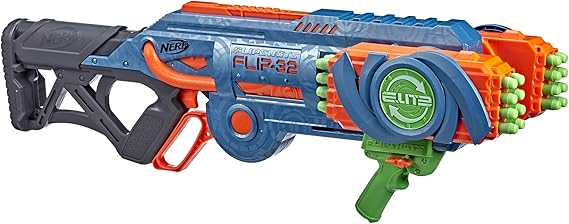 Nerf Elite 2.0 Flipshots Flip-32 Blaster, Rotating Dart Barrels, 32-Dart