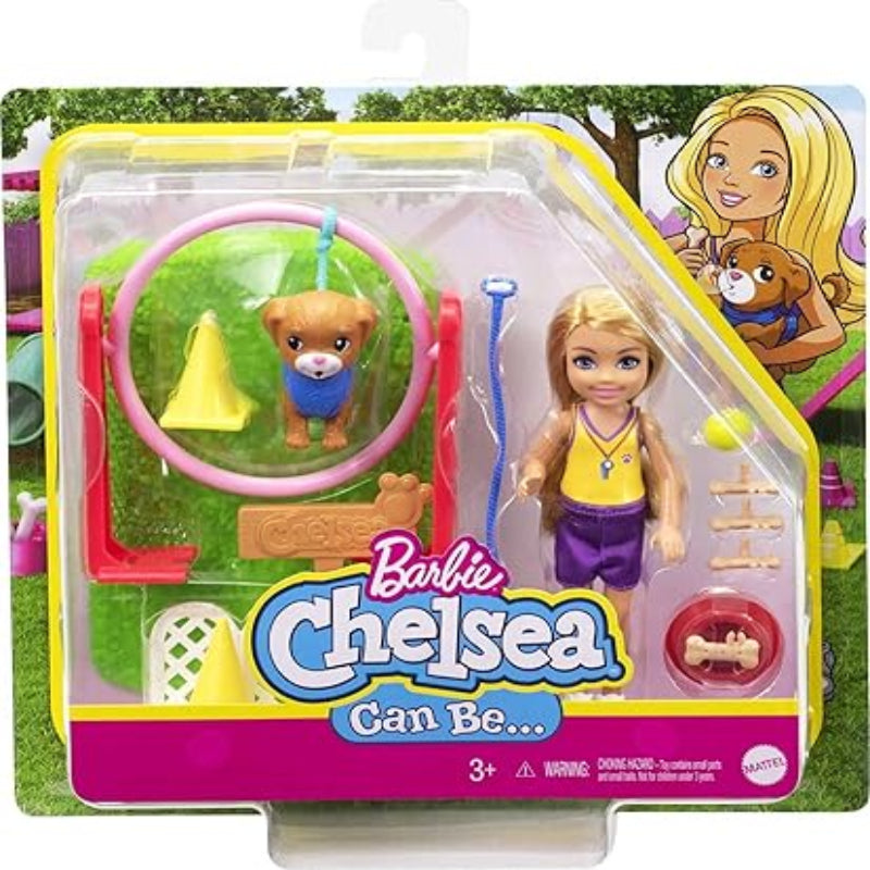 Barbie Chelsea Can Be Doll & Dog Trainer Playset with 6 inch DollBarbie Chelsea Can Be Doll & Dog Trainer Playset with 6 inch Doll