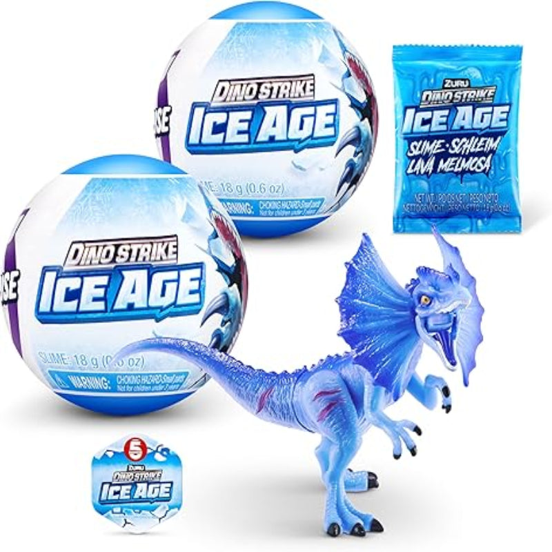 5 Surprise Dino Strike Ice Age 2 Pack by ZURU UNbox Surprise Dinosaurs, Trucks,Helicopters, Slime and More