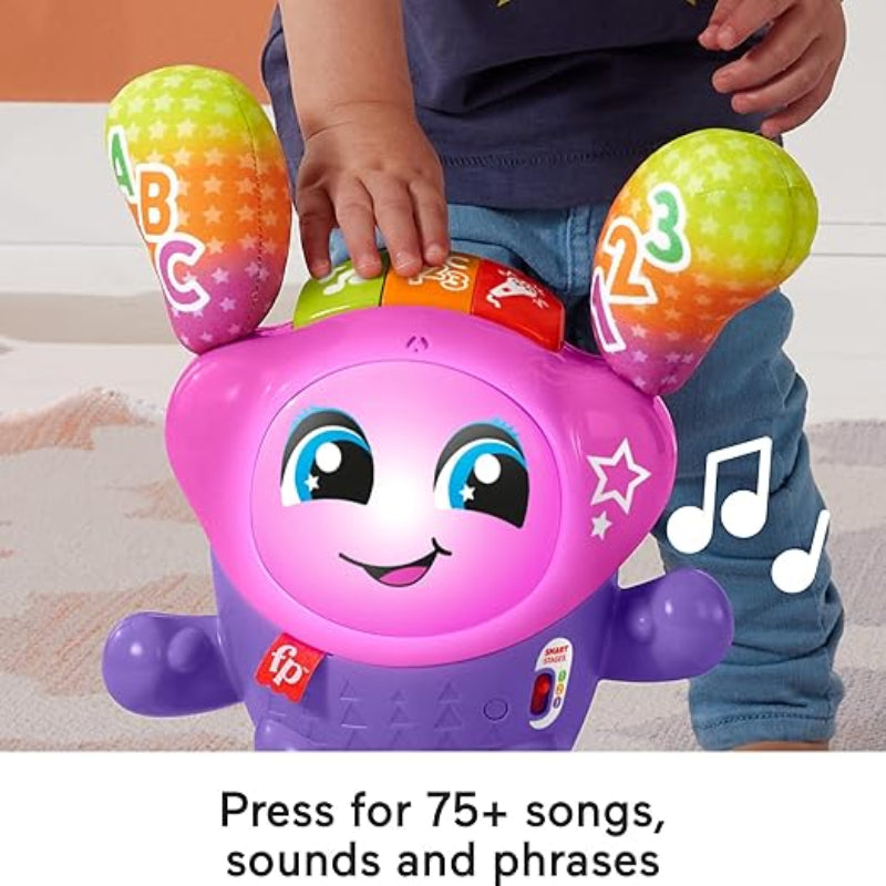 Fisher-Price Baby & Toddler Learning Toy DJ Bouncin’ Star with Music Lights & Bouncing Action