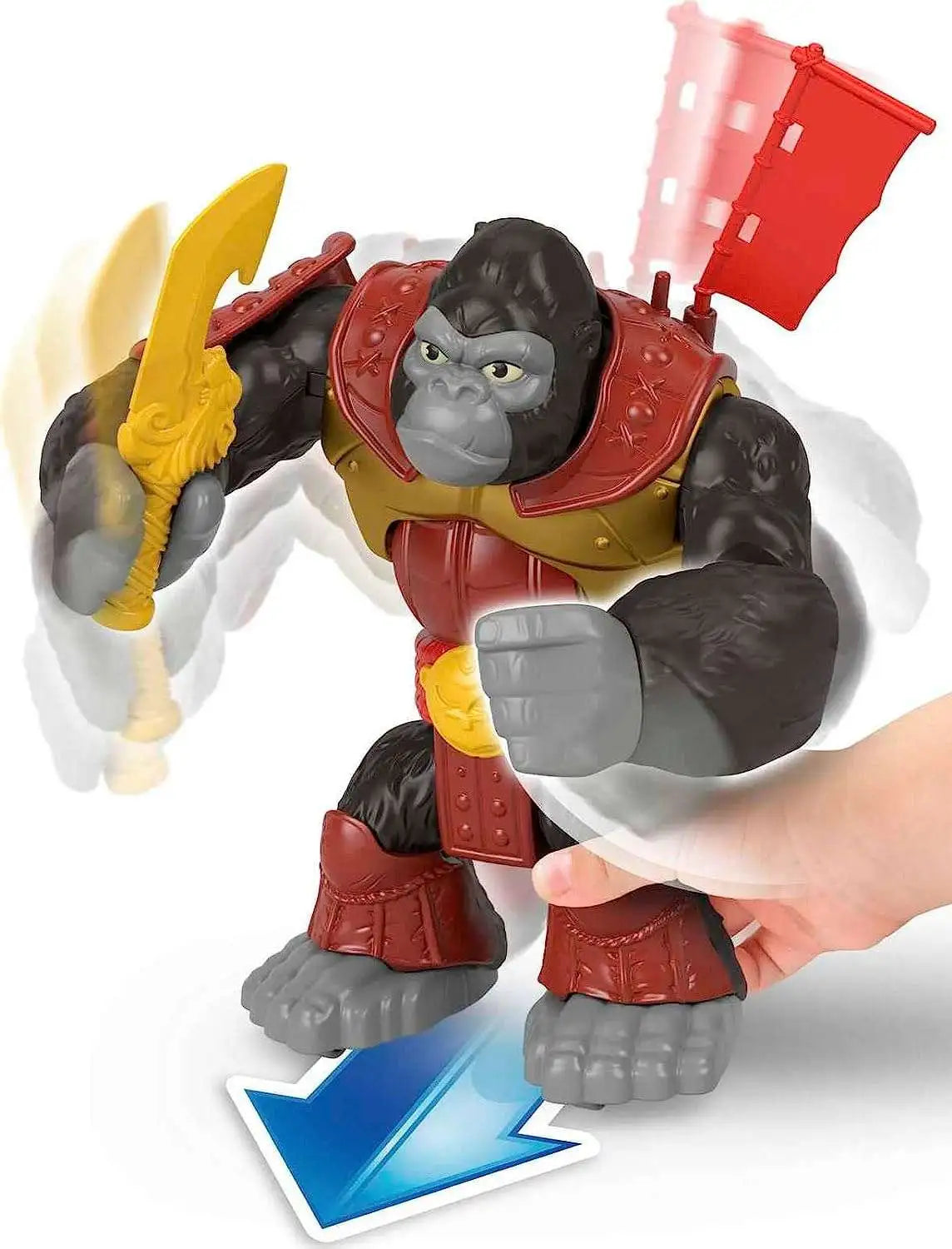 Fisher Price Imaginext Jungle Silverback Gorilla Smash Giant Ape Monkey Action