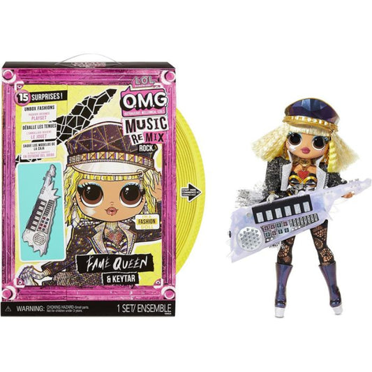 L.O.L Surprise! Omg Remix Rock Fame Queen Doll Playset 15 Pieces