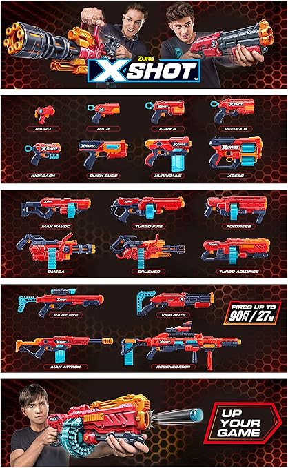 Zuru XShot Excel Reflex 6 Twin Pack with 16 Darts