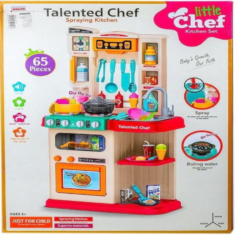 Little Chef - Talented Chef Spraying Kitchen Toy Set 65 Pieces - 922-115