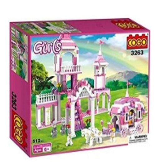 Carole Princess Castle Palace Building Blocks, ABS Plastic Construction Toy