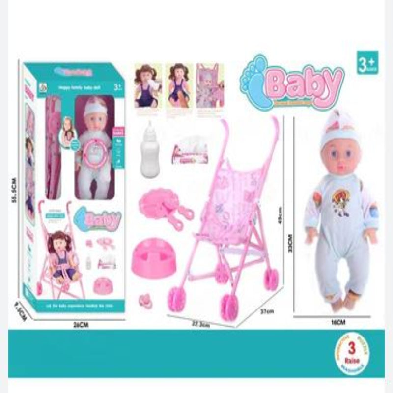 BABY DOLL WITH STROLLER