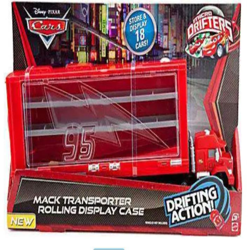 Disney / Pixar Cars Micro Drifters Mack Transporter Rolling Display Case