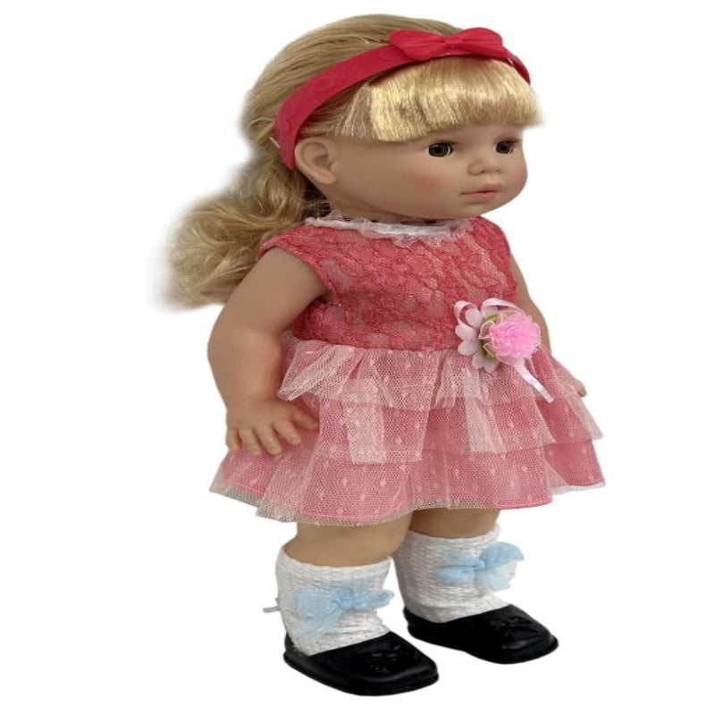 Cufan 9399C Blow Mold Body Doll with Sound and Dress, 40 cm Size
