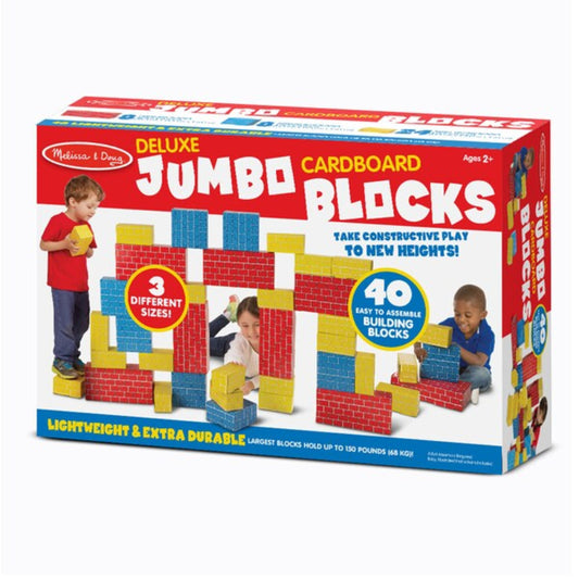 Melissa & Doug Deluxe Jumbo Cardboard Blocks - 40 Pieces