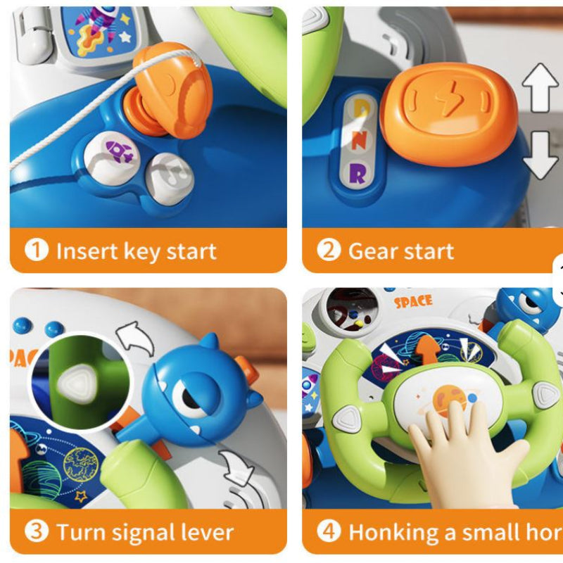 UFO Steering Wheel Baby Toys with Music Lights and Sounds