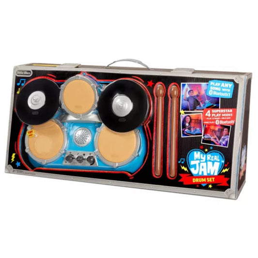 Little Tikes My Real Jam Drum Set Bluetooth Play Modes Portable