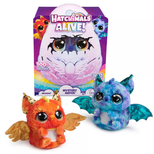 Hatchimals Alive Mystery Hatch Interactive Draggle with Mist, Lights & Sound