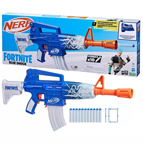 NERF Fortnite Blue Shock Dart Blaster