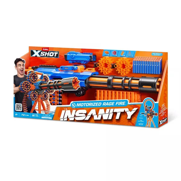 XSHOT Insanity Motorized Rage Fire Toy Dart Blaster by ZURU
