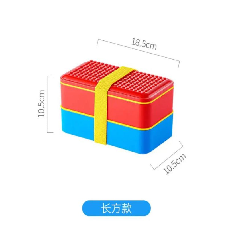 Lego-Inspired 2-Layer BPA-Free Plastic Lunch