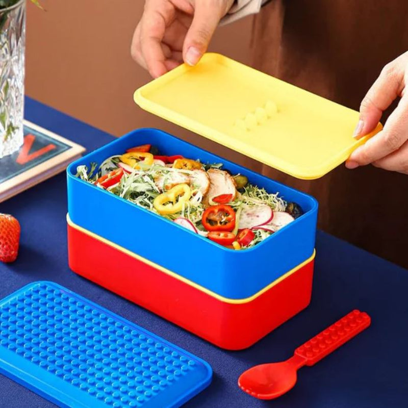 Lego-Inspired 2-Layer BPA-Free Plastic Lunch