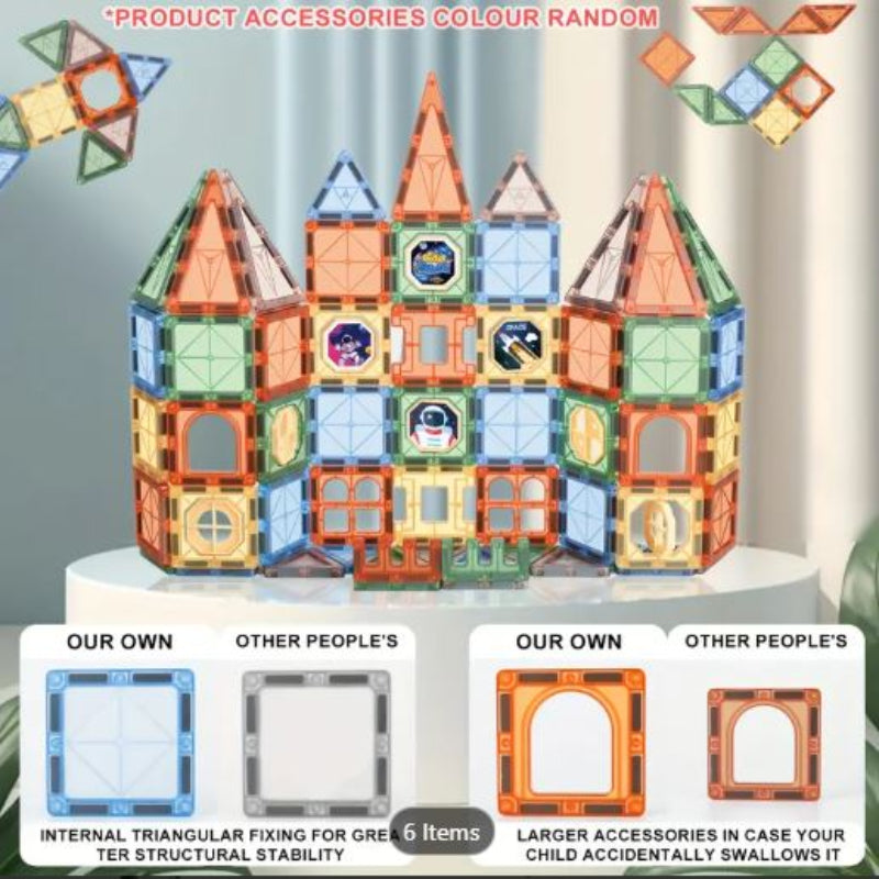 Magnetic Piece Combination 3D Diamond Magnetic Building Blocks 3-8 Years