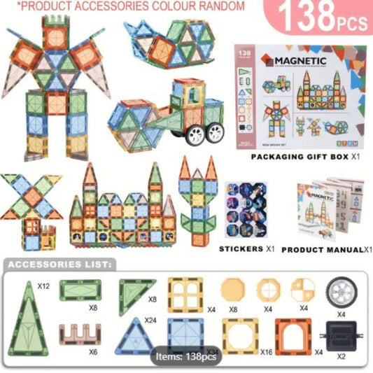 Magnetic Piece Combination 3D Diamond Magnetic Building Blocks 3-8 Years