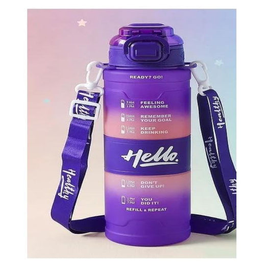 Sports Water Bottles Leak Proof Portable Drinking Bottle Modern Durable Gym Fitness Bottle with Strap, BPA Free