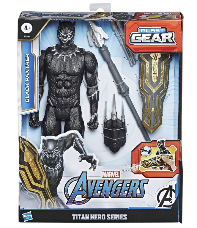 Avengers Titan Hero Series Blast Gear Deluxe Black Panther Action Figure, 12-Inch Toy, Inspired by Marvel Comics