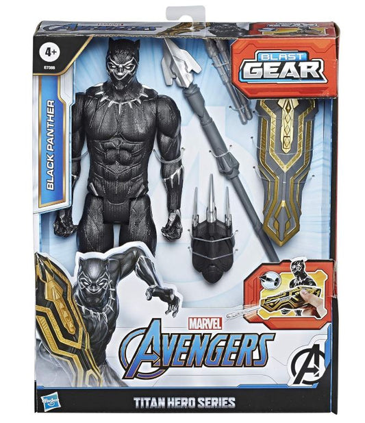 Avengers Titan Hero Series Blast Gear Deluxe Black Panther Action Figure, 12-Inch Toy, Inspired by Marvel Comics